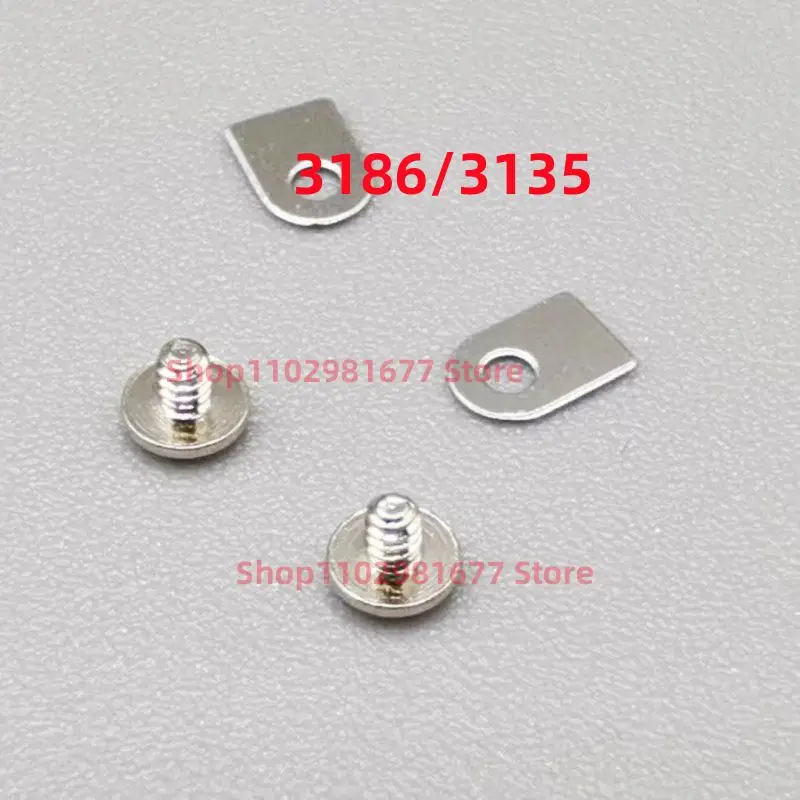 스테인리스 스틸 시계 무브먼트 부품 고정 나사 개스킷, RLX 시계 3135 3186 무브먼트 나사에 적합, 3186 3135 나사, 1 세트