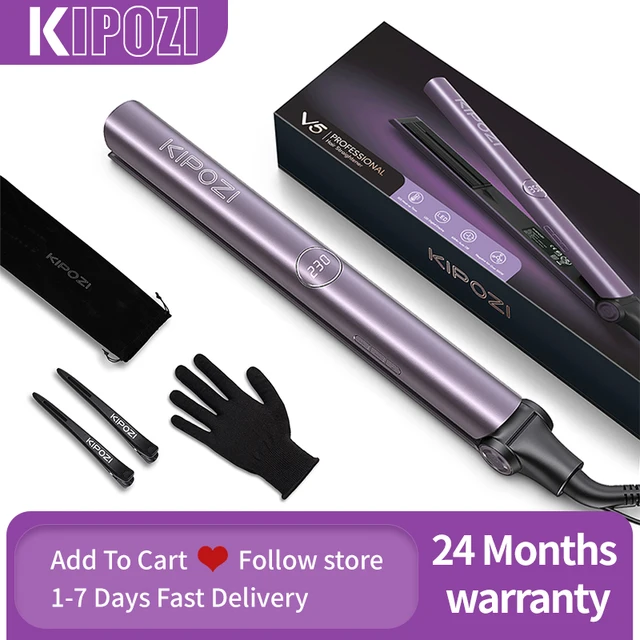 KIPOZI Hair Straighteners Flat Iron V5 PTC Titanium Plate  1