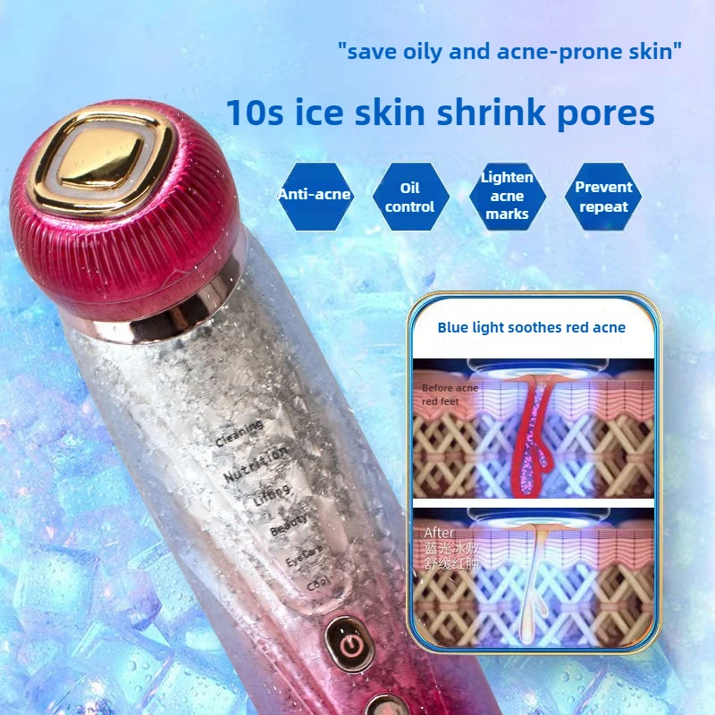 6 in1 Facial Beauty Device Beauty Instrument Home Facial Heat Promotion Absorb Non-invasive Penetration Essence facial machine