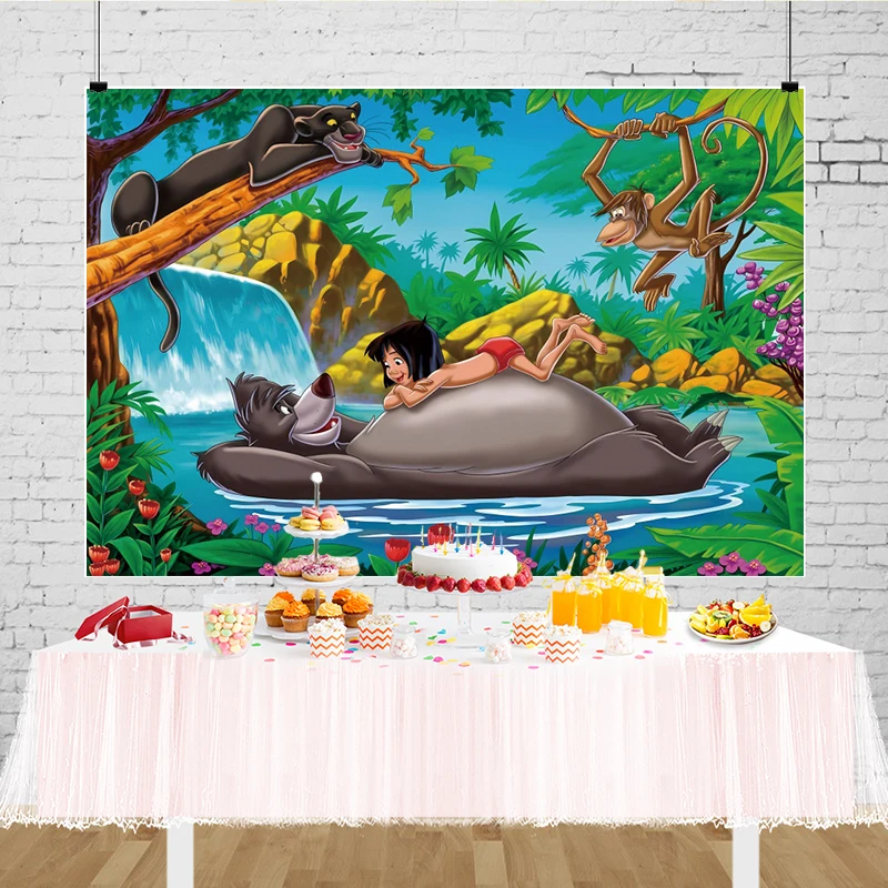 Disney Jungle Book Backdrop Birthday Theme Party Decorations