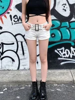 Women's White Denim Shorts Y2k Jeans Short Pants Harajuku Aesthetic Vintage Low Waist Cowboy Shorts 2000s Trashy Clothes Summer - Image 5