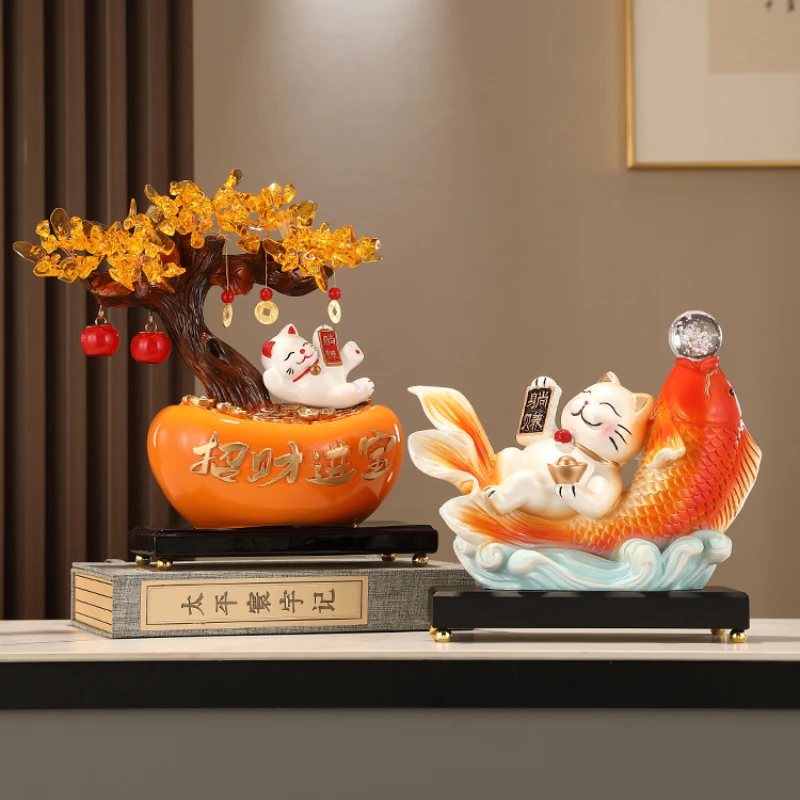 

Jinyuanbao Zhaocaimao opens a wealth tree, a money tree ornament, foyer, wine cabinet decoration, housewarming gifts