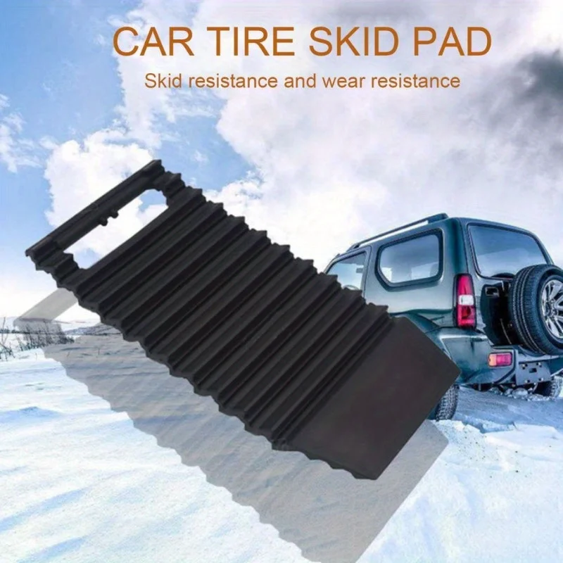 Car Tire Anti-skid Emergency Traction Mat-Durable Anti-skid Stabilizer Mat for Snow, Mud, Ice, Sand Snow Extrication Plate