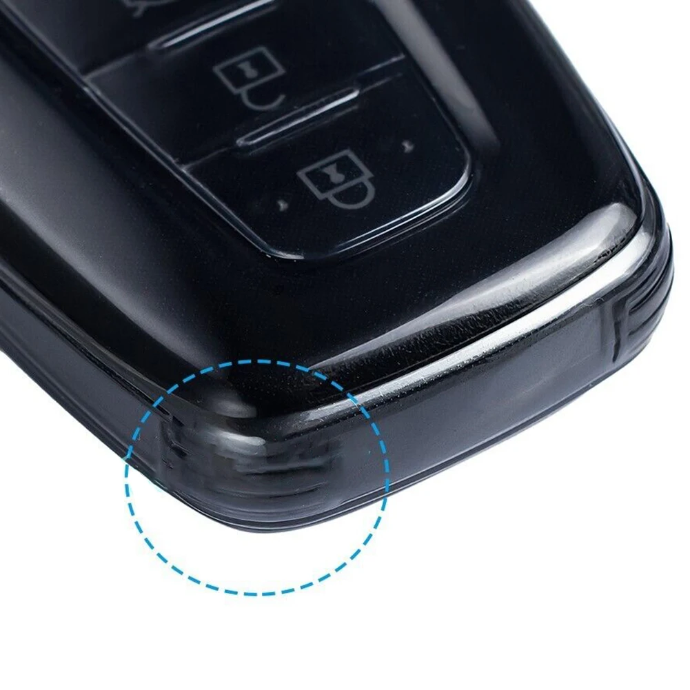 Black Transparent Car Key Fob Protective Case Cover
