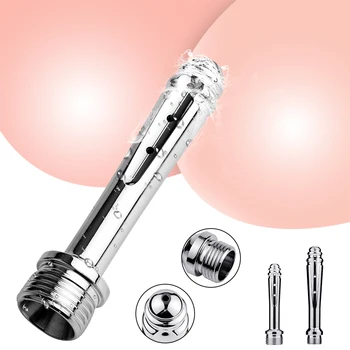 7 Holes Side Opening Enema Stainless Steel Anal Douche Shower Cleaning Enemator Metal Anal Cleaner Butt Plugs Tap Anal Sex Toys 1