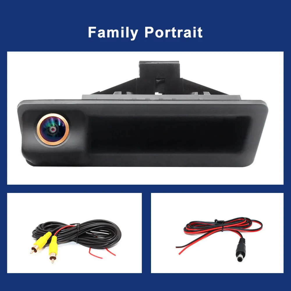 Vehicle HD AHD 1080P Fisheye Lens Car Reverse Backup Trunk Handle Camera For BMW 3 Series 5 Series X5 X6 E39 E60 E70 E82 E90