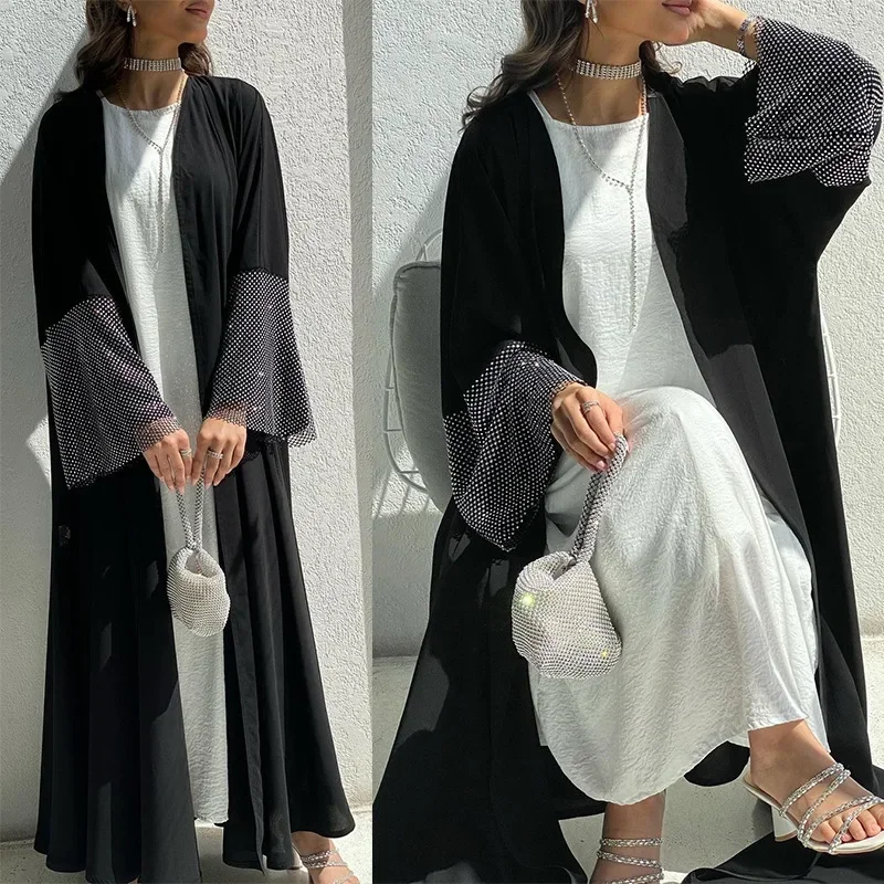 Plain Abayas for Muslim Women Black Islamic Saudi Kimono Abaya Dubai Luxury Moroccan Kaftan Robe Turkish Dresses Modest Outfit