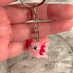 Charming Kawaii Axolotl Charm Keychain (1)