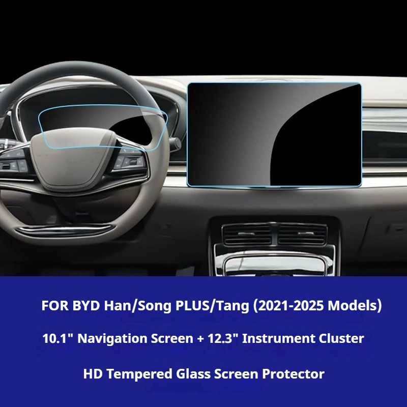21-25 BYD Han Song Plus/L Tang 자동차 계기판 강화 필름 터치 스크린용 울트라 클리어 눈부심 방지 하드 보호 필름
