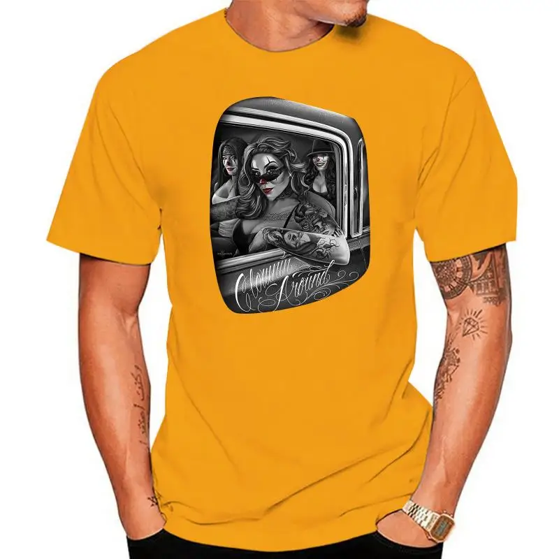 T-Shirt Personalizzate Da Uomo Clowning Around Chola Lowrider Chicano Dga Art T-Shirt