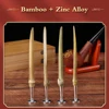 1Pcs Bamboo Smoking Pipe Pressure Stick with Alloy or Wooden Base Tobacco Pressure Bar Smoking Accessories 3