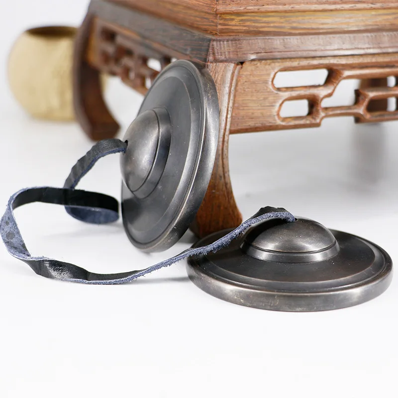Handcrafted Tibetan Meditation Tingsha Cymbal Bell tibetan cymbals Tibetan Tingsha Cymbals Chime Bells with Buddhist The Eight Auspicious Symbol