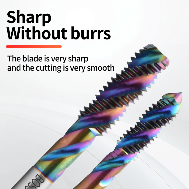 HSSE-M35 JIS Standard Insert Spiral Fluted Tap STI ST M1.4 M1.6 M2 M3 M4 M5 M6 M8 M10 M12 Machine Sc