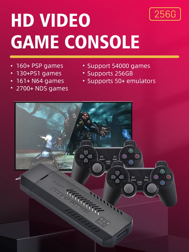 TG8 TV Game Stick 4K HDR Wifi Fire TV Stick, consola de juegos Retro 36000  para PS1/PSP/N64/GBA, Android TV Box para Netflix