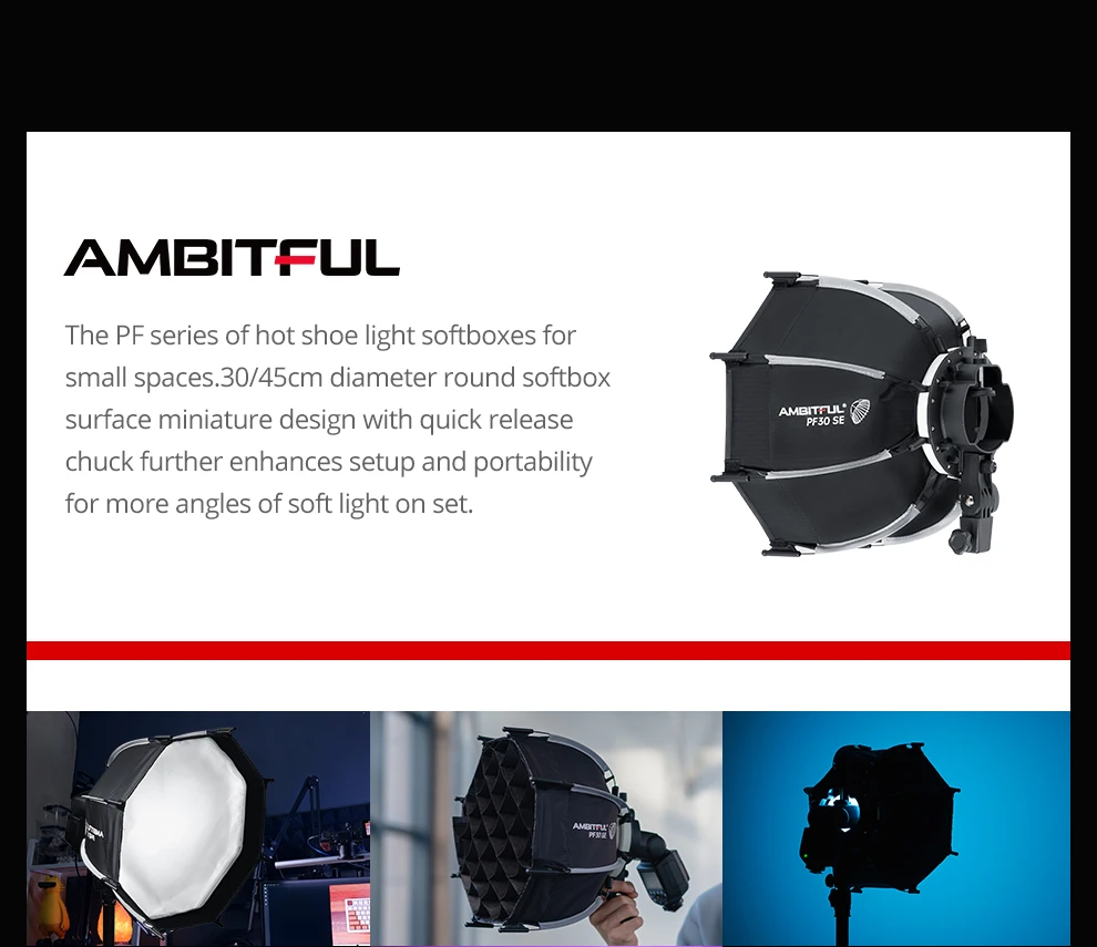 30cm PF30 SE 40cm PF40 SE Camera Flash Mini Softbox Portable Octagon Umbrella So