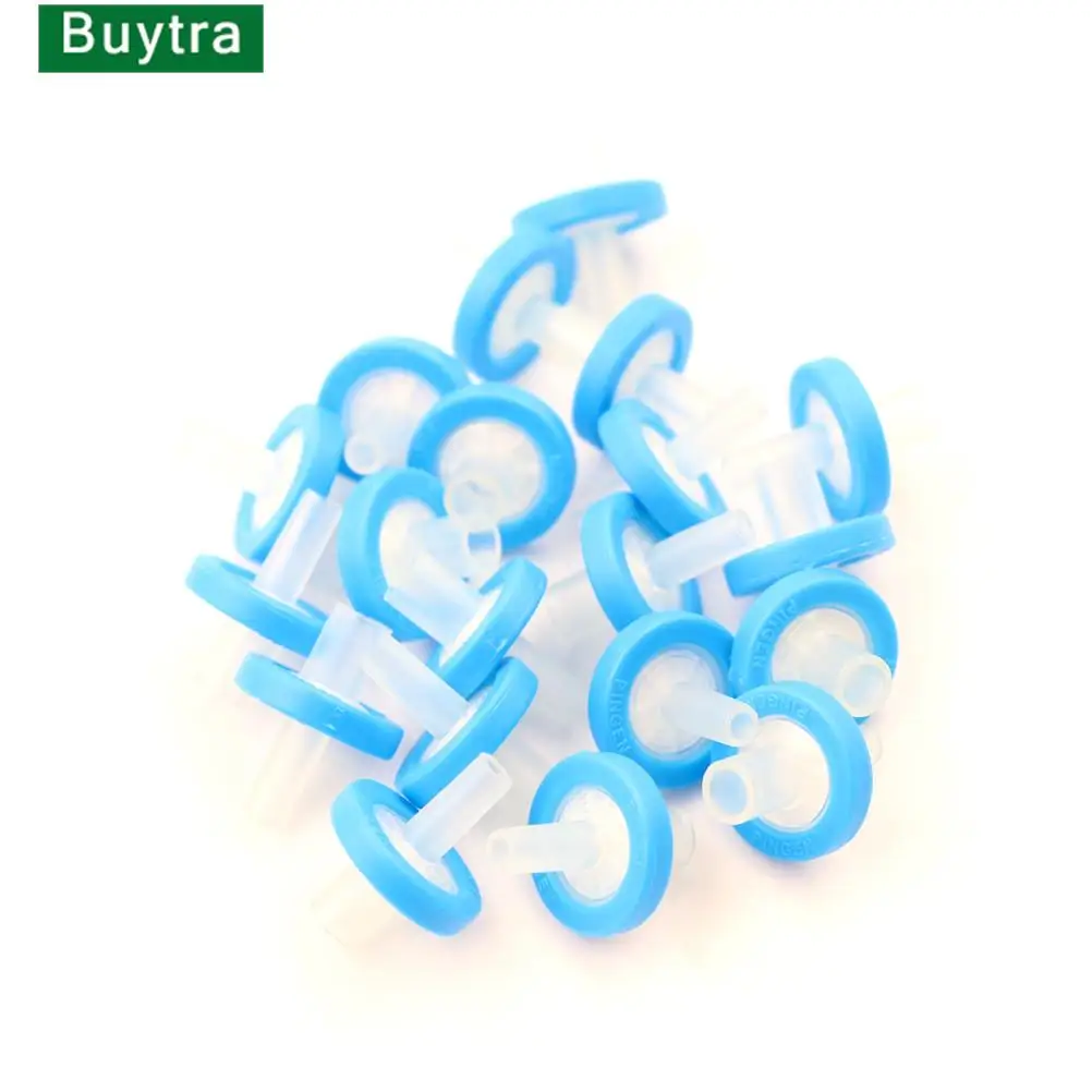 PTFE 주사기 필터, Deschem 화학 실험실, 13mm 0.22 미크론 (um), 로트당 20 개