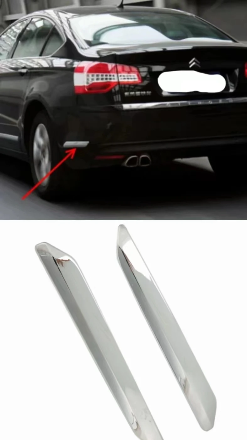 Tiras Protectoras Para Parachoques Delantero - Cromo Plata, ABS - Compatible Con Citroën C5 X7 2007-2015