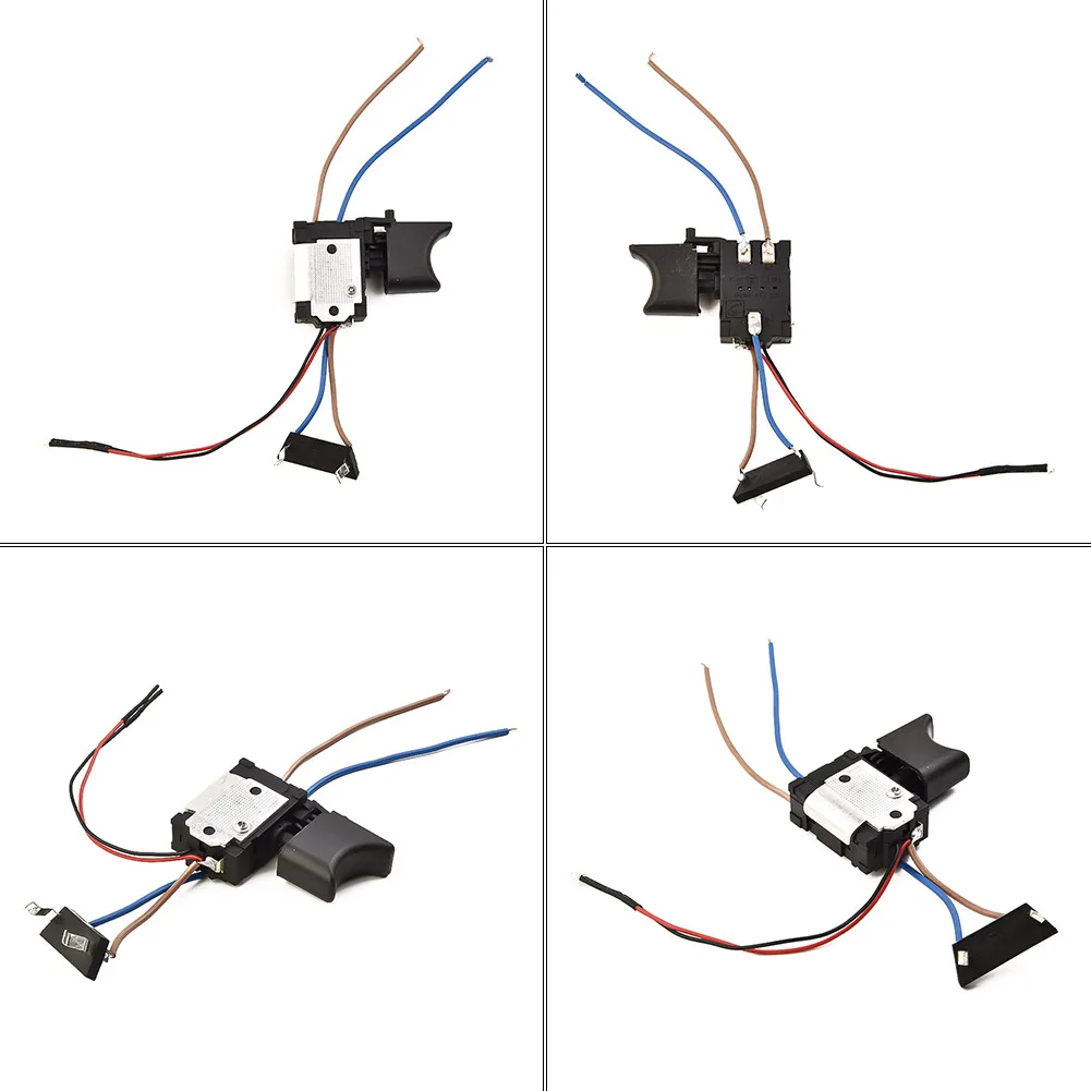 Electric Drill Dustproof Speed Control Push Button Trigger Switch DC 7.2-24V With Small Light Used In Electric Hand Drill Tool