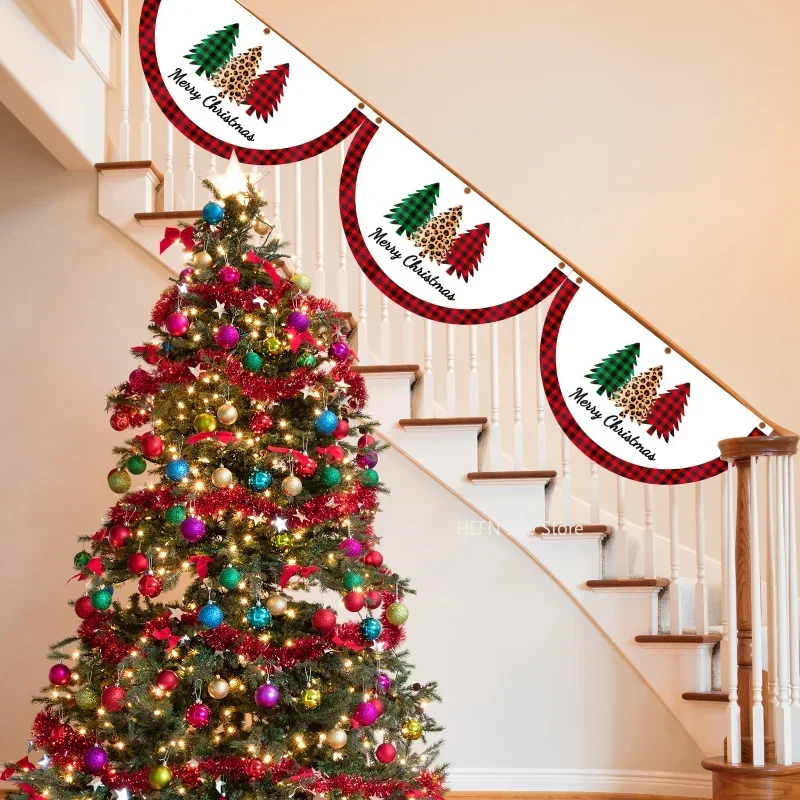 Christmas Fan-Shaped Flag Banner, Red Snowman Tree Banner, Outdoor Home Drop Ornament, New Year Gift Decoration, 2024