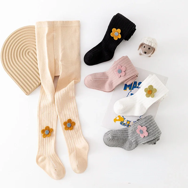 Autumn Cute Bowknot Baby Girl Tights Winter Solid Soft Cotton Stripe Kids Girl Pantyhose Infant Toddler Princess Tight 0-8Y kids pantyhose solid color pantyhose toddler tights