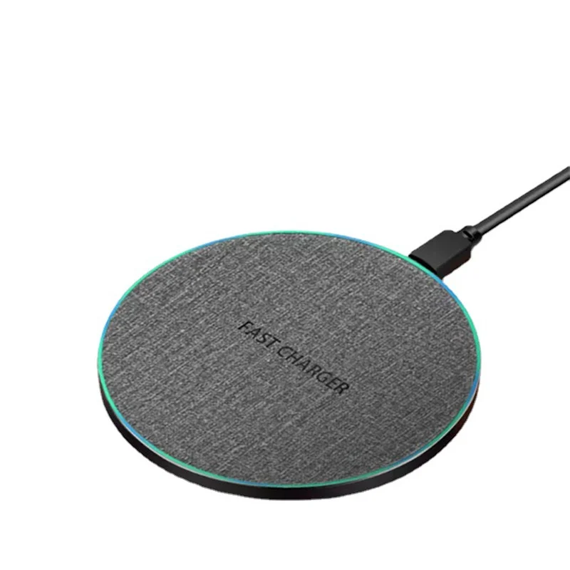

Quick Charging Wireless Fast Charger Cloth Art Usb Tpye C QC 3.0 Mobile Phone Station With LED Light for iPhone 14 13 12 11 Pro