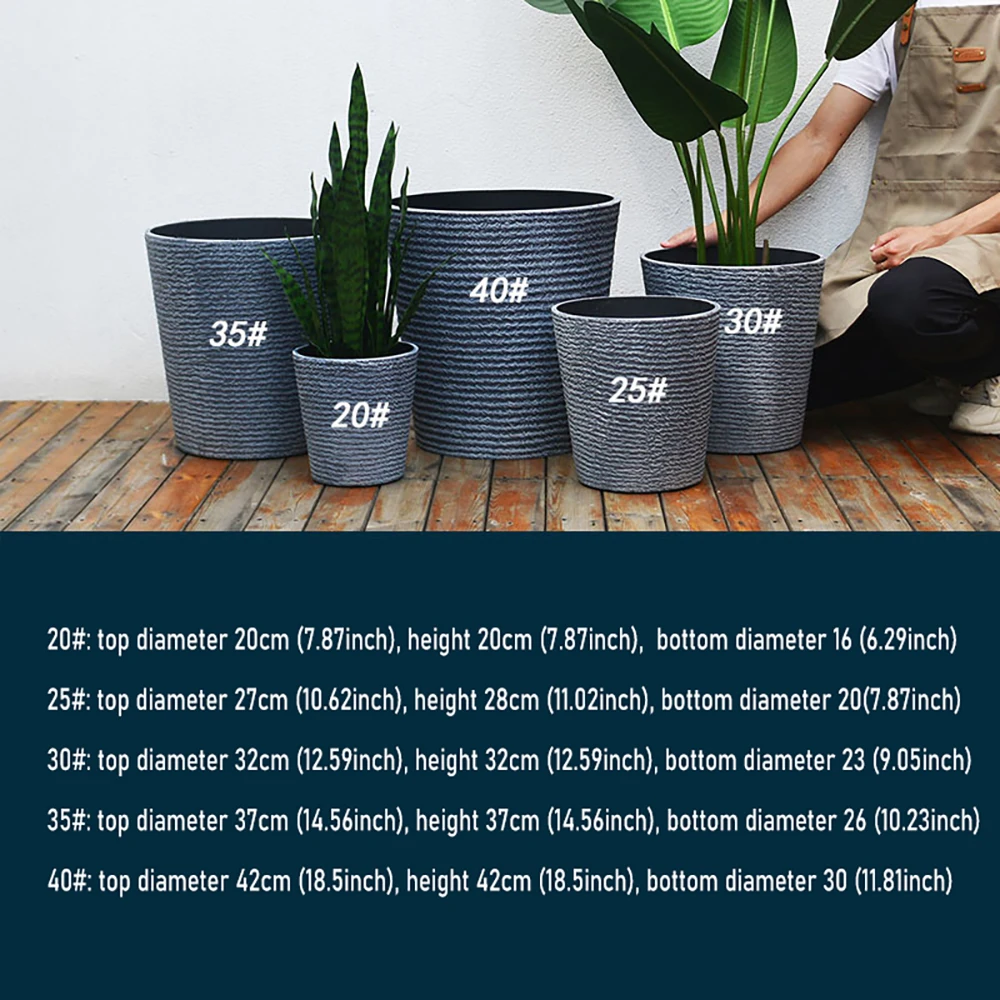 100cm Big Plant Pots ANTHRACITE extra large MASSIVE garden tree planter  HUGE POT