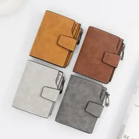 New Ladies Short Wallet Women's Zipper Wallet Multi-function Fashion Simple Fresh Large-capacity Leather Coin Purse Clutch 1