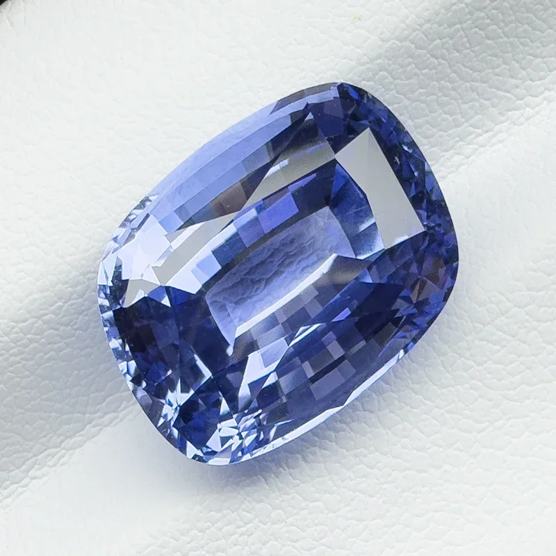 Lab Grown Sapphire Cushion Cut 12x16mm 15.95ct Gemstones For DIY Jewelry Making Rings With AGL Certificate