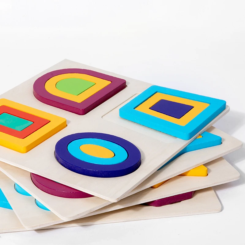 Montessori Toy Wooden Shape Peg Puzzles Educational Toy Kids Valentines Day Gifts for Ages 2~4 Kids Boys Girls Birthday Gifts wooden jigsaw puzzles wooden puzzle toys educational puzzles