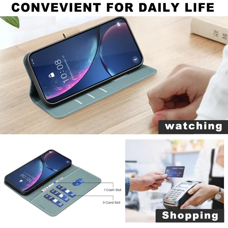 Colorful Flowers Magnetic Leather Wallet Phone Case & Card Holder