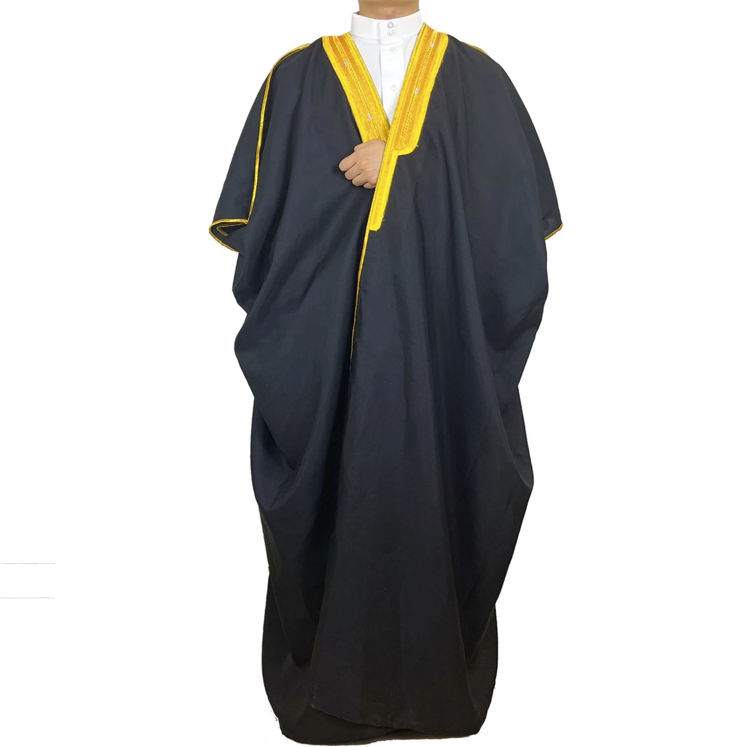 Wholesale Oem Eid Morrocon Drosh African Fabric Thobe Al Noorarab Turkey Clothing Kaftan Abaya Muslim Men Bisht - Image 6