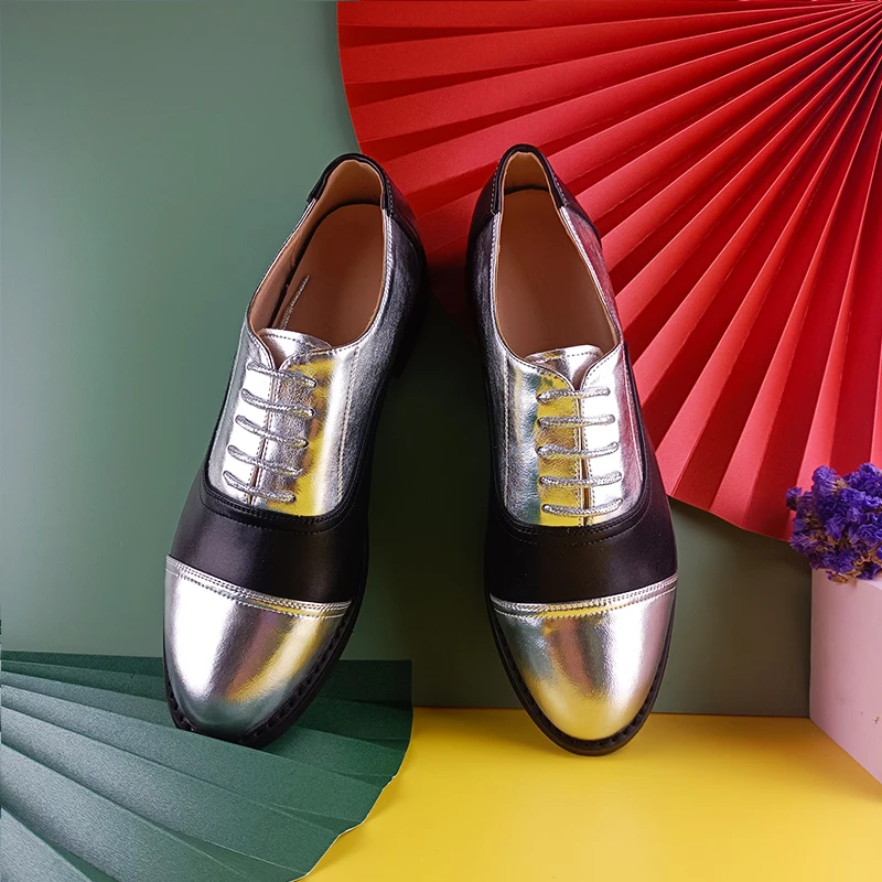 Genuine Leather Oxford Shoes Loafers For Woman Sneakers Female Oxfords Luxury Formal Single Strap Shoes Woman Spring Summer