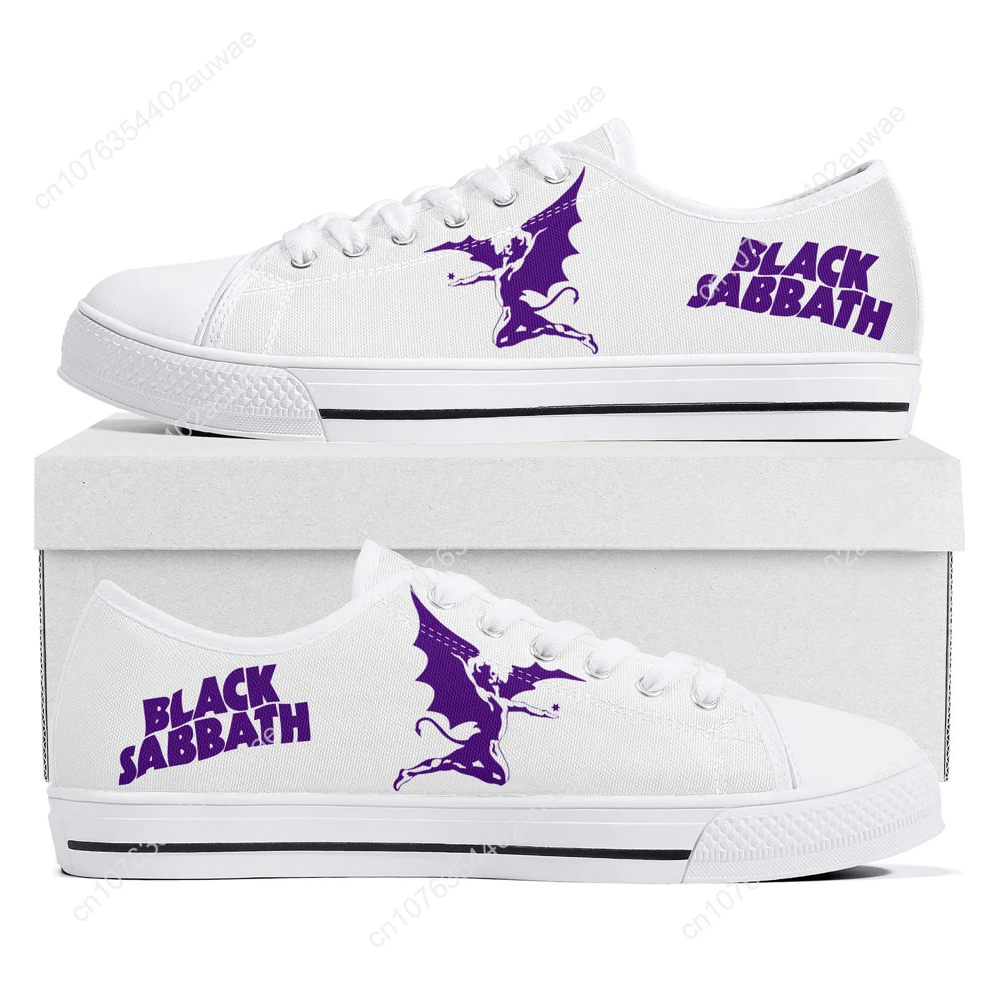 Black Heavy Metal Band Sabbath Low Top High Quality Sneakers Mens Women Teenager Canvas Sneaker Casual Couple Shoes Custom Shoes