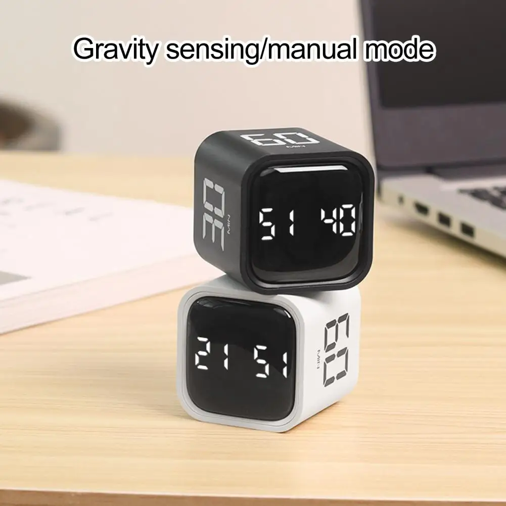 

Usb-c Charging Cube Timer Led Screen Gravity Sensor Flipping Timer Dual Mode Gravity Sensor Cube Timer Home Decor