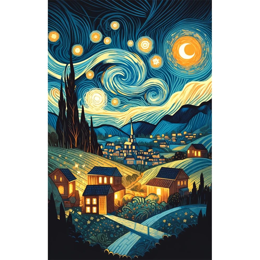 

Full Square/Round Drill 5D DIY Diamond Painting "Starry sky" Embroidery Cross Stitch 5D Home Decor Gift
