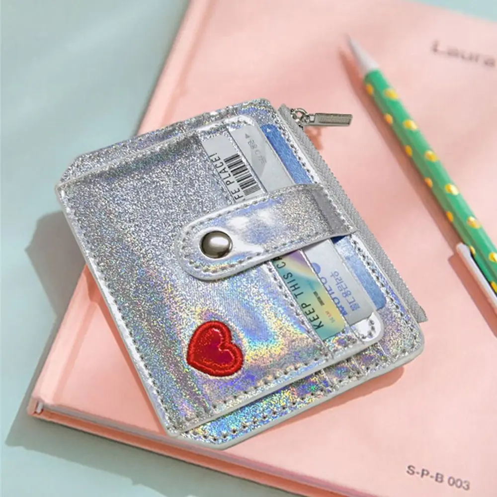 Mini Cute Laser Money Clips Sequins Credit Card Holder Crystal Color Multi Card Slim Wallet Bus ID Case Cardholder credit card holder,id card holder,metal money clip