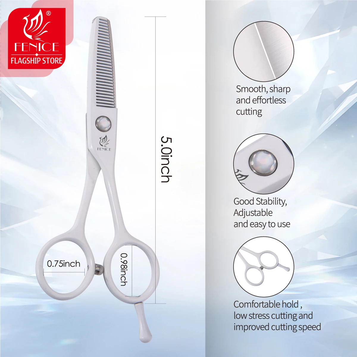 Fenice professional 5.0 inch Pet Grooming Scissors Dog/Cat Animals Thinning Shears Dog Scissors Thinning Rate 25-30%,dog grooming scissors