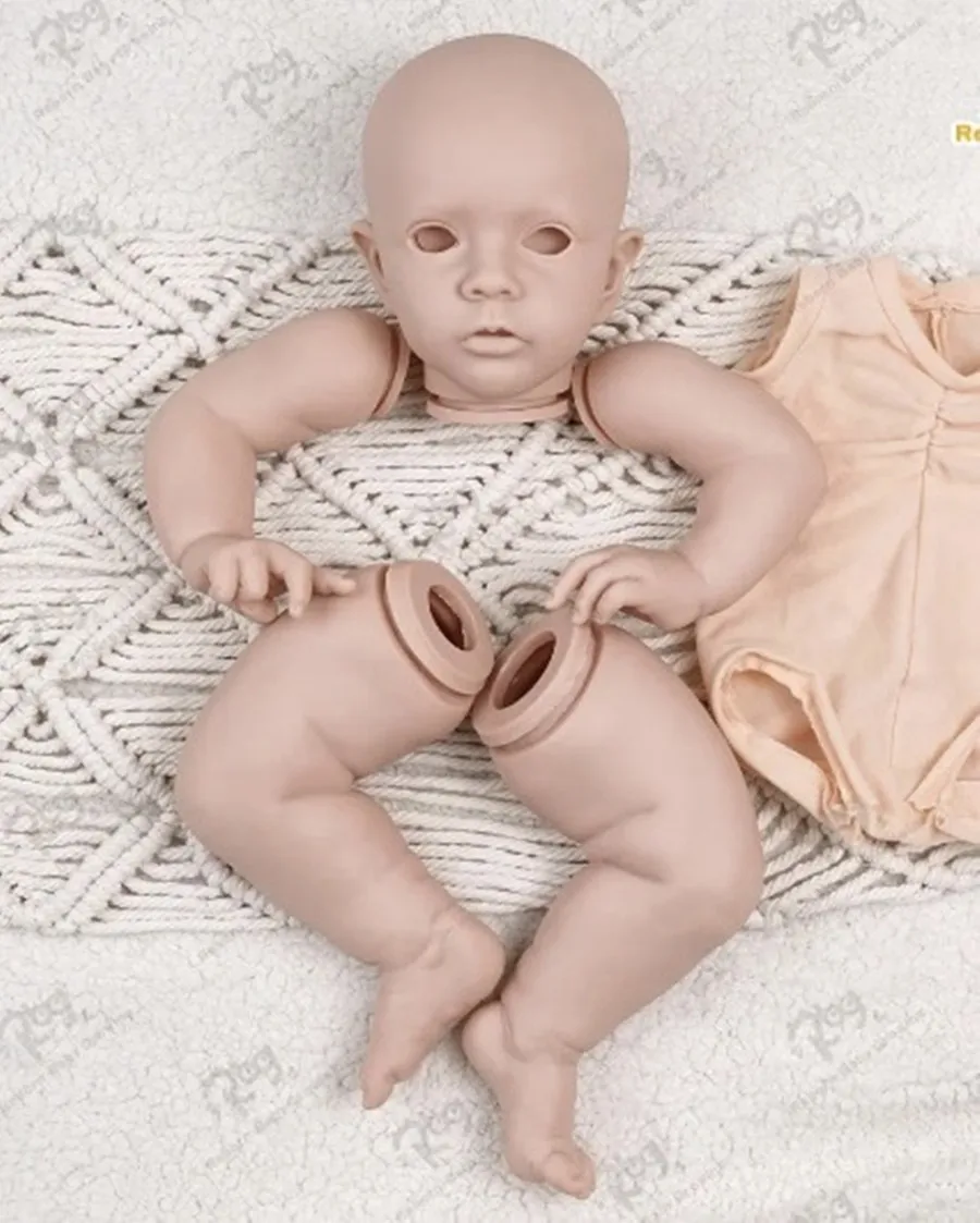 Popular Doll Kit Unpainted With Body 24'' Bebe Reborn Baby Doll Kit Gentle Touch Toddler Unfinished Blank Doll Parts DIY For Kid