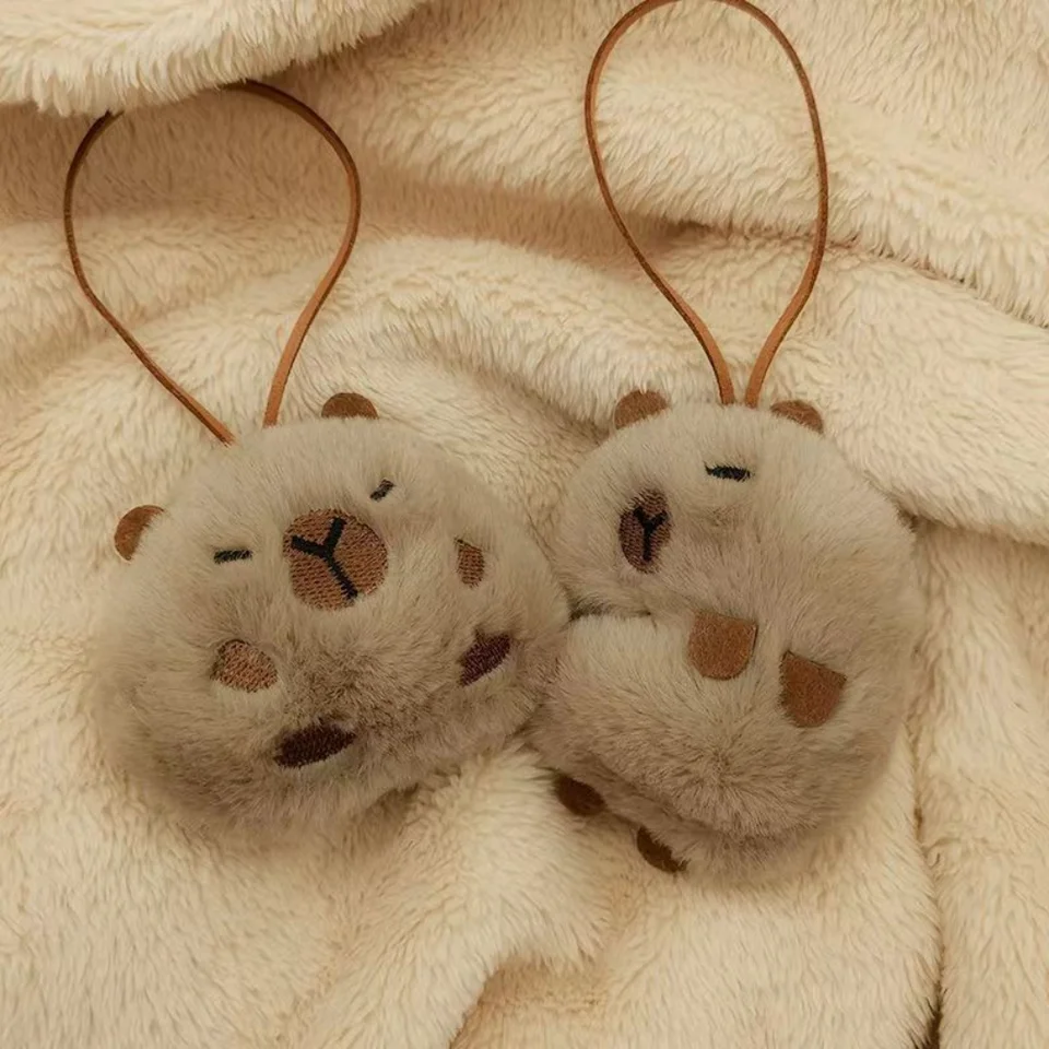 EDIBAZZAR Portachiavi Capibara Peluche - Ciondolo Borsa Morbido Regalo