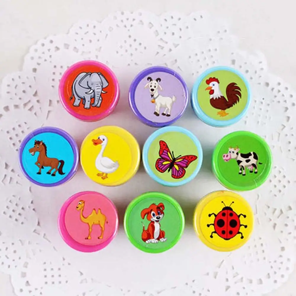 10pcs/Box Children Toy Rubber Stamps Cartoon Animals Fruits Vegetable Kids  Seal DIY Scrapbook Photo Album Decor Stamper - Price history & Review, AliExpress Seller - Sunshines Baby Toy Store