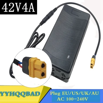 Caricabatterie 36V 42V 4A per Bici Elettrica, Caricabatterie per Batteria al Litio 36V con Presa/Connettore XT60