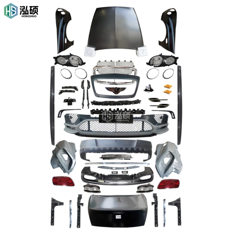 Hot Selling Body Kit for Bentley Continental Gt Upgrade Car Bumper Assembly Engine Hood Side Skirt Fender Led Headlight Bodykit