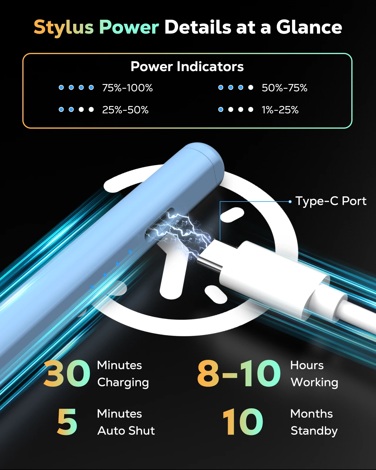 Premium Stylus Pencil for Apple iPad and iPad Mini