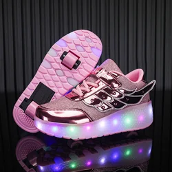 Versatile Outdoor Roller Sneakers - 30 (Rose)