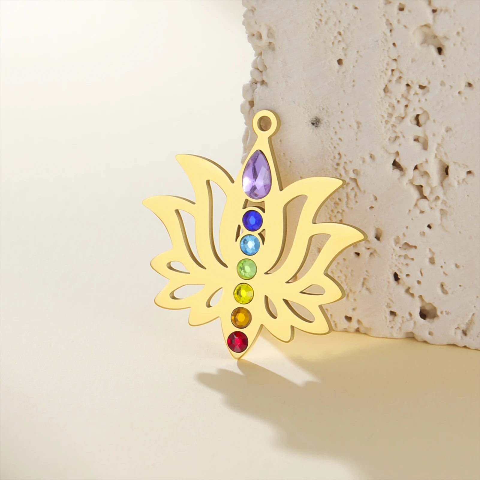 Lotus 7 Chakra Pendant Charm 5