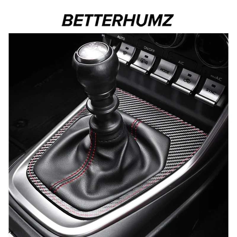 스바루 BRZ/도요타 GR86 2021용 베터험즈 - 알칸타라 소재 센터 콘솔 기어 시프터 트림 스티커 자동차 내부 액세서리