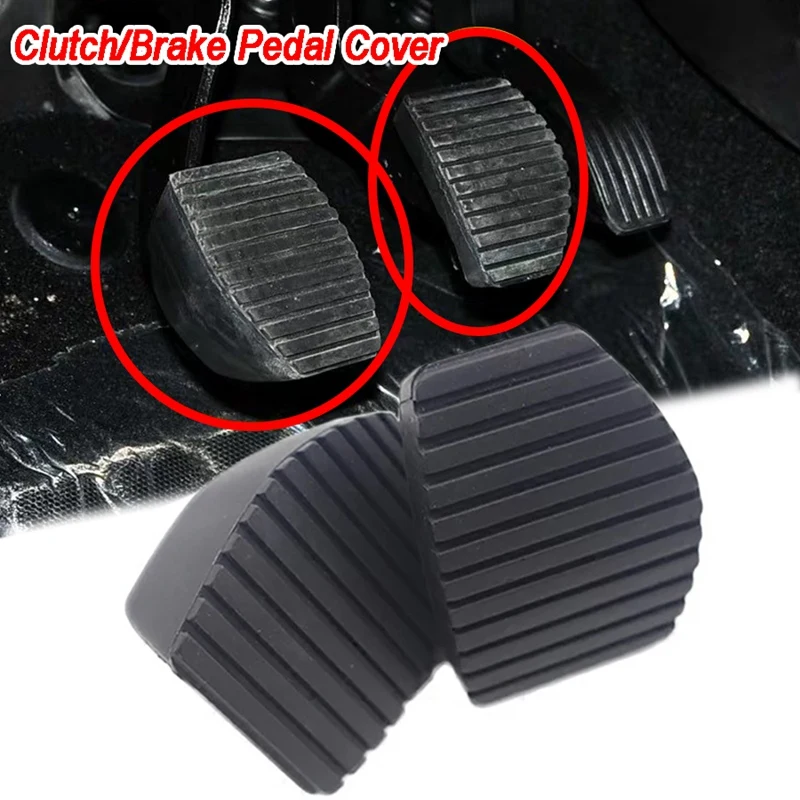 2X Clutch Brake Pedal Rubber Cover Anti-Skid Surface Pads Cover Fit For Peugeot 1007 207 208 301 307 Citroen C3 C4 C5