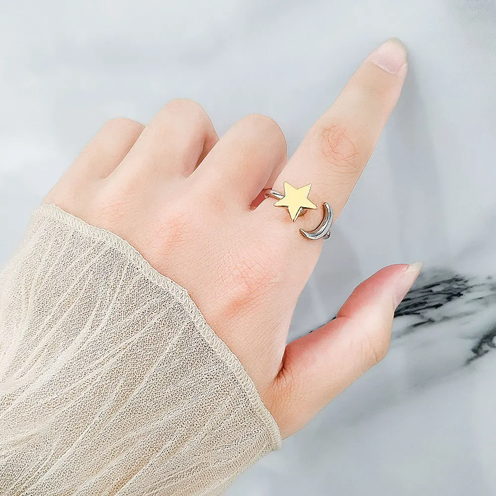 Adjustable Fidget Spinner Ring - Anti-Stress Anxiety Jewelry for Women