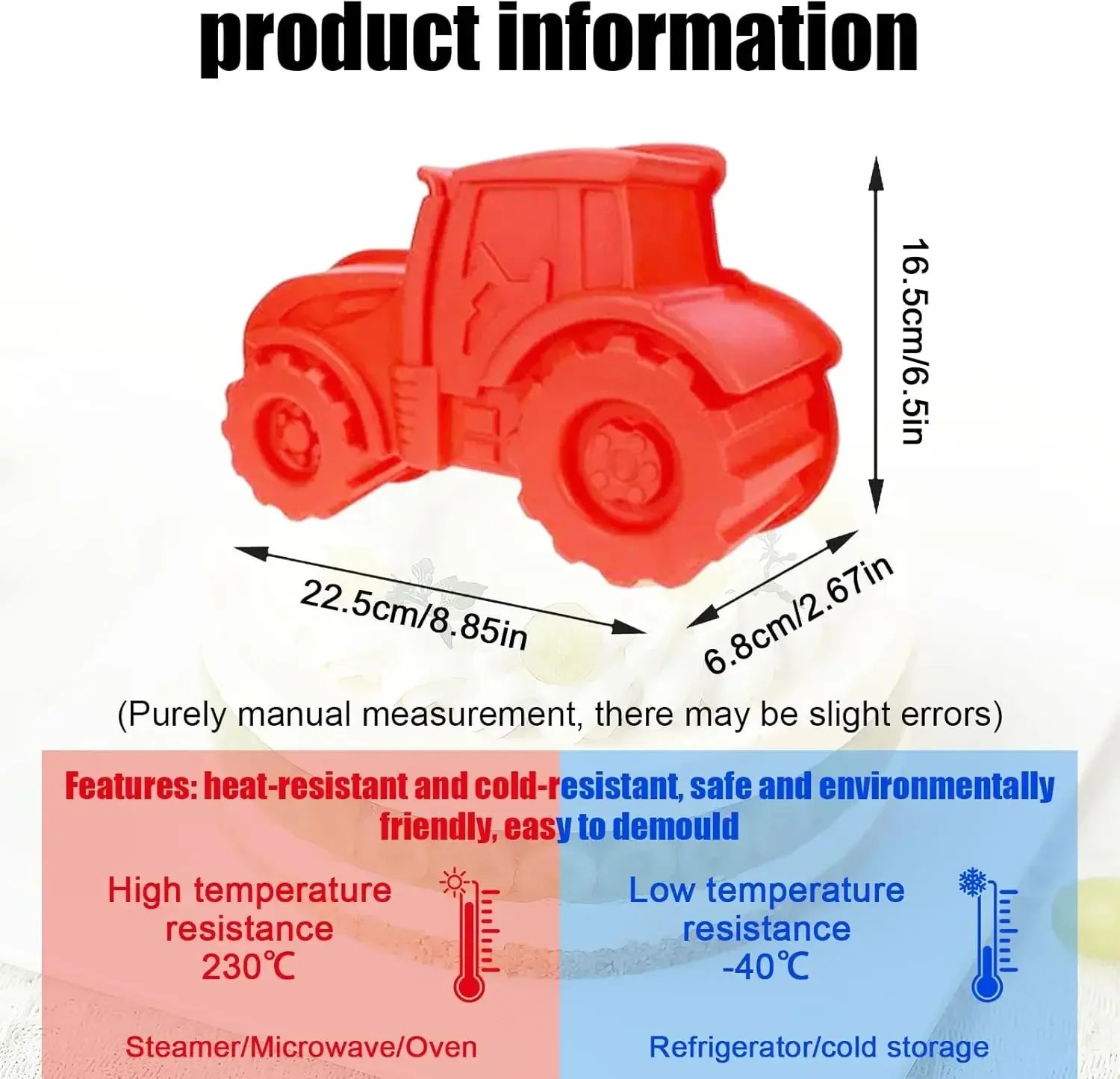 3D Tractor Silicone Baking Mold for Creative Cakes and Desserts