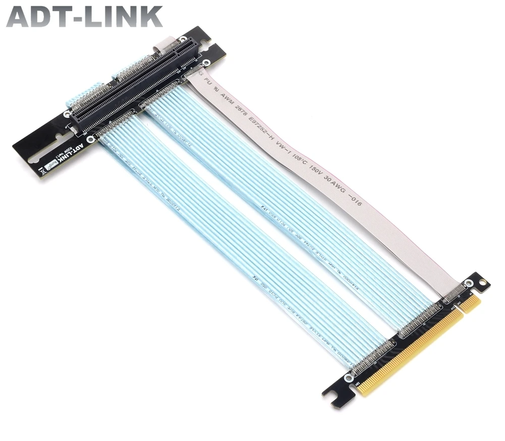 

PCI-e 4,0x16 высокоскоростные компьютерные графические карты Удлинительный кабель 16x GPU подъемные кабели 90 градусов по вертикали для шасси ASUS ATX ROG ATX